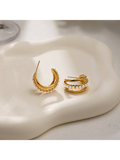 Earedge - Chic Multi Layer Hoop Earrings