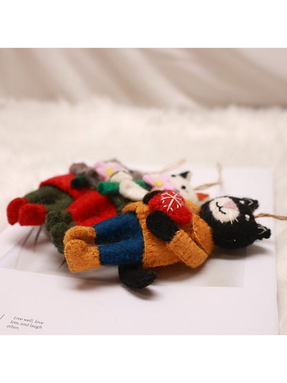 Feltery - Cute Plush 3D Cat Keychain Key Ring Bag Charm