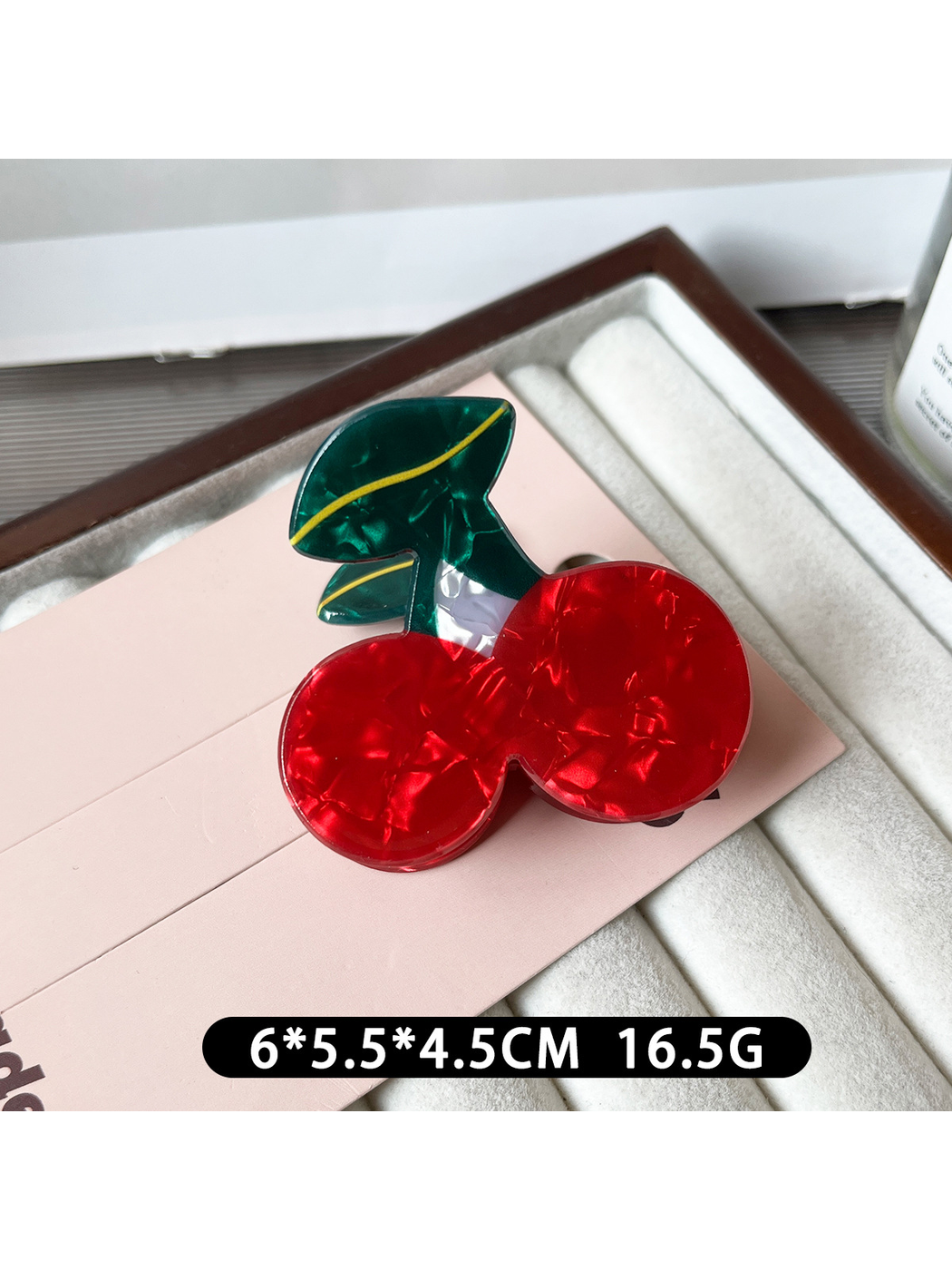 Beau - Geometric Fruit Ring Design PVC Hair Claw Clip