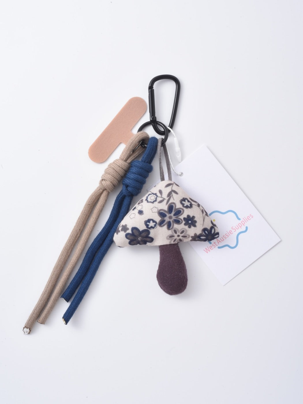 Keypus - Printed Patterns Purple Mushroom Shape Keychain