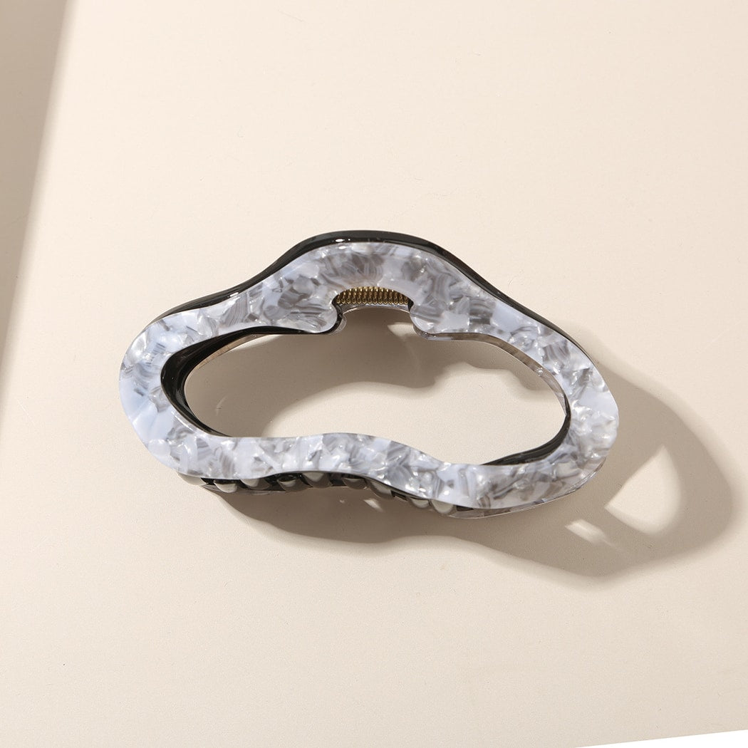 Beau - Cloud Shape Printed Acetate Hair Claw Clip