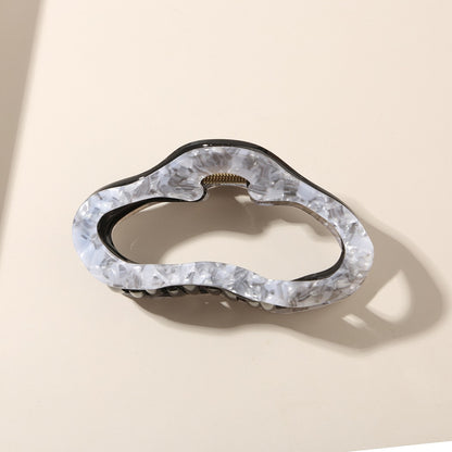 Beau - Cloud Shape Printed Acetate Hair Claw Clip
