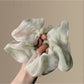 Gifty Chic dip dye scrunchie displayed flat highlighting color gradient
