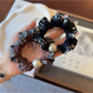 Gifty - Ruffled Printed Fabric Stretch Scrunchie