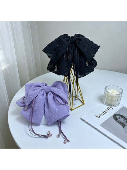 Beau - Layered Bow Ribbon Fashion Ponytail Claw Clip