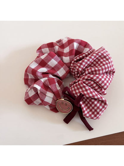Gifty - Plaid Hair Ties with Lace Trim