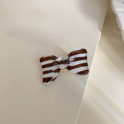 Beau - Striped Bow Hair Clip