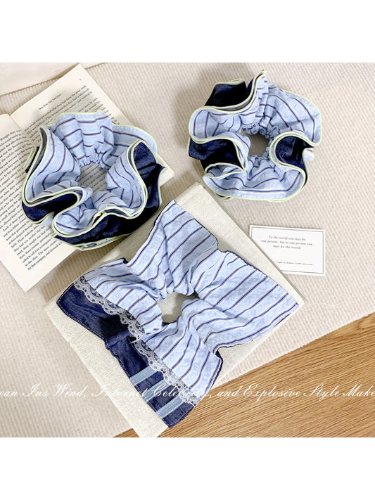 Gifty - Blue Striped Hair Ties