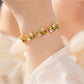 Lovra - Oval Detail Synthetic Zircon Clasp Bracelet
