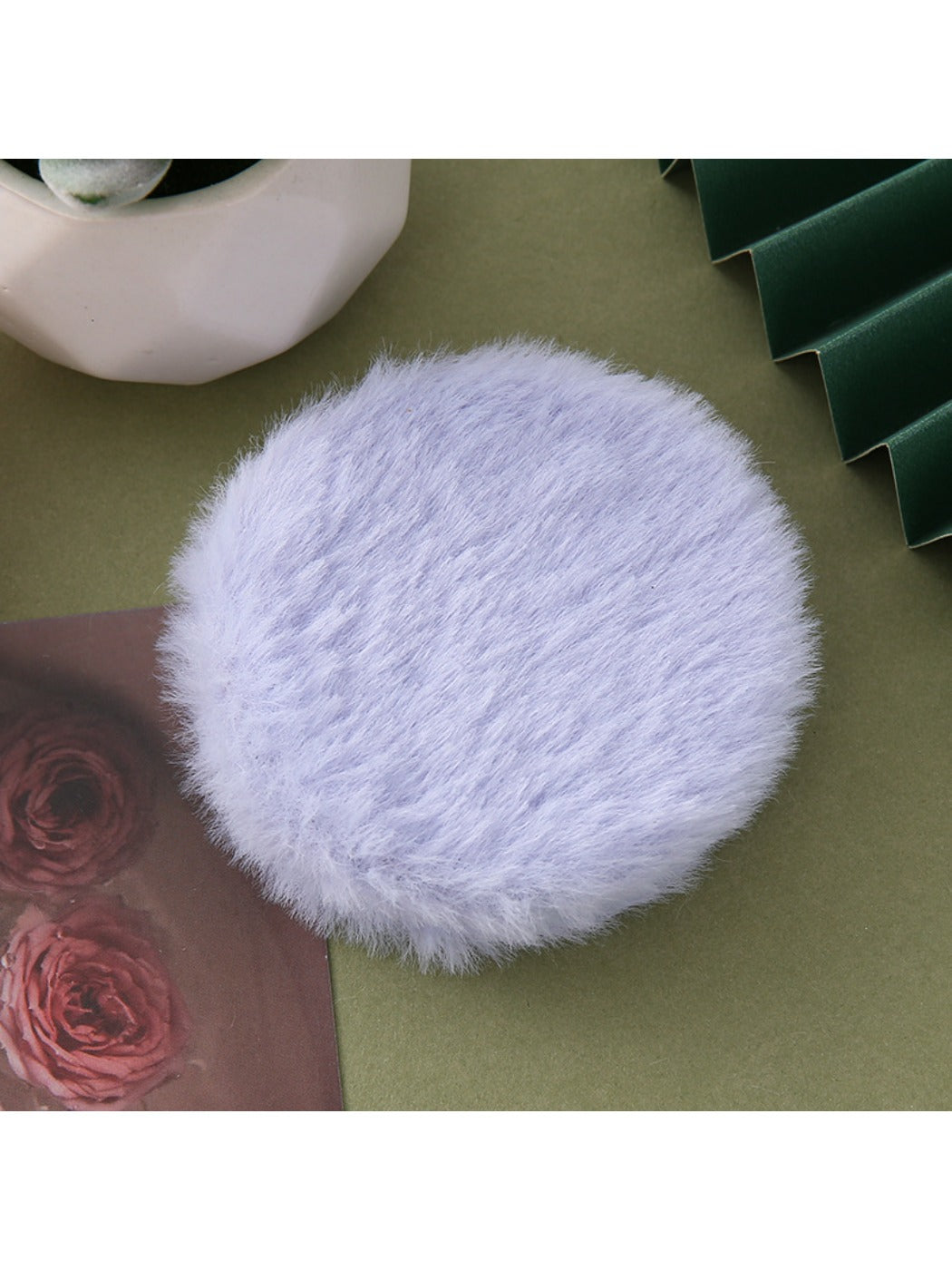 Mirroray - Circular Plush Portable Makeup Mirror