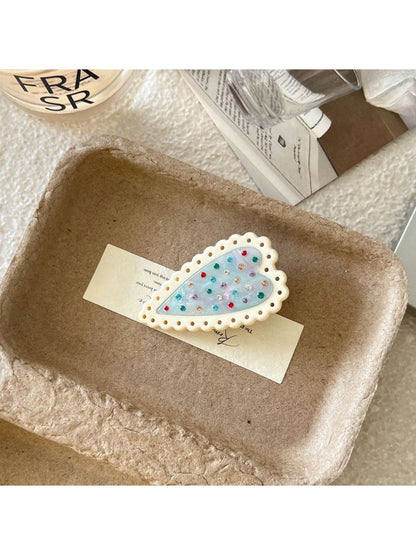 Beau - Heart Polka Dot Pattern Hair Clip