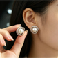 Earedge - Geometric Twisted Double Ring Stud Earrings