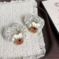 Gifty - Cartoon Dog Polka Dot Ruffle Trim Scrunchie
