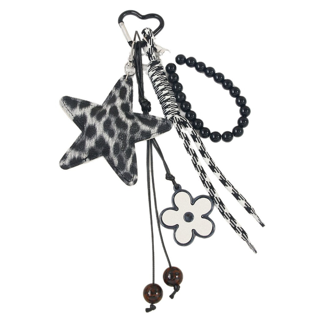 Keypus - Star Shape Beaded Woven Cord Keychain