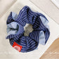 Gifty - Navy Minimalist Striped Scrunchie