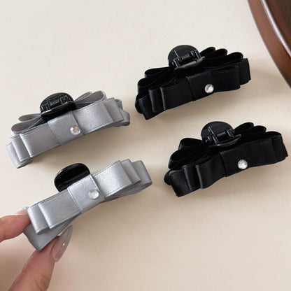Beau - Satin Bow Detail Everyday Claw Hair Clip