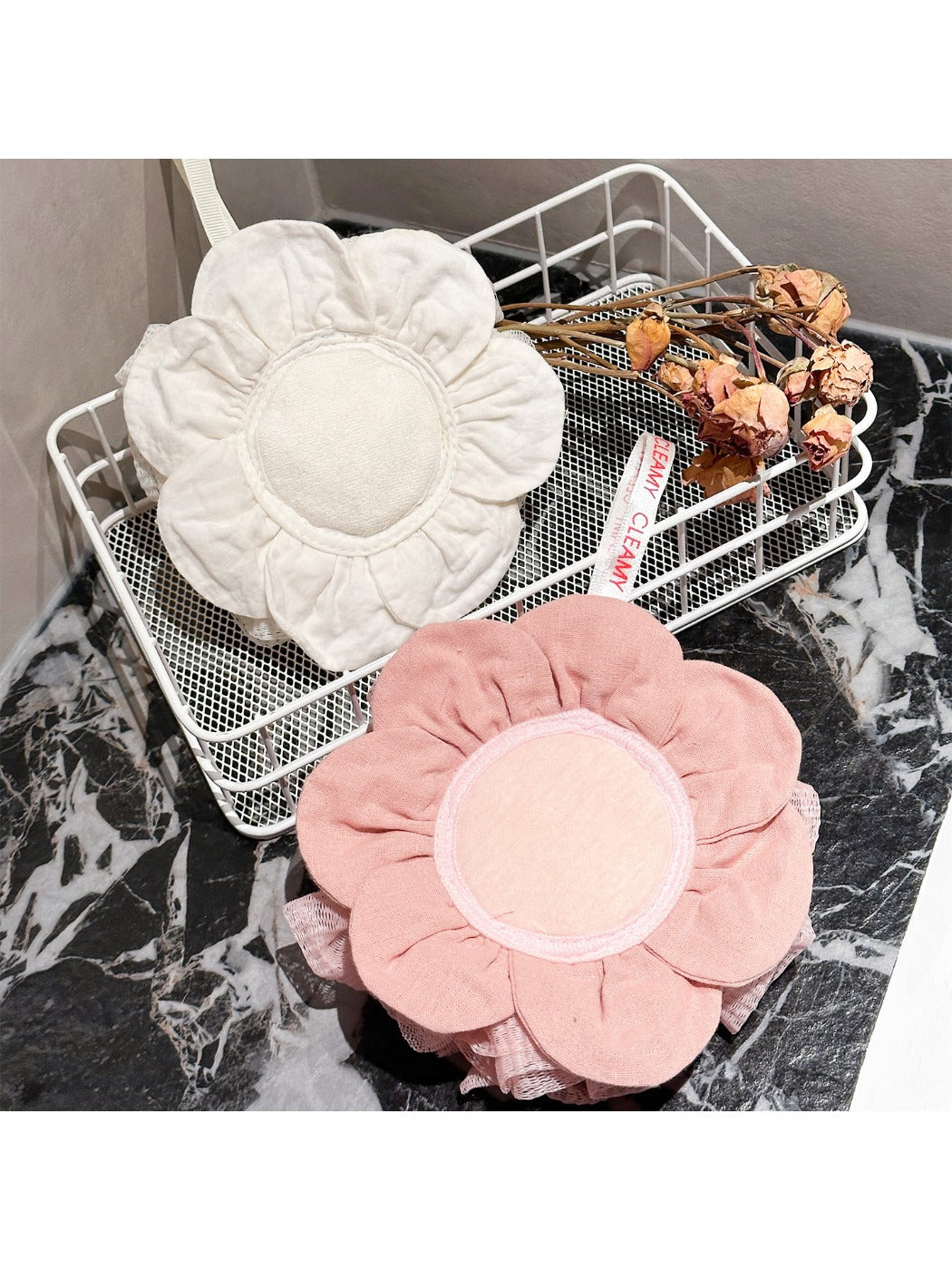 Papo - Floral Shaped Bath Pouf