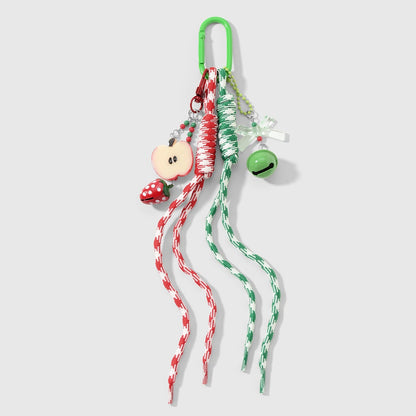 Keypus - Christmas Bell and Apple Charm Keychain