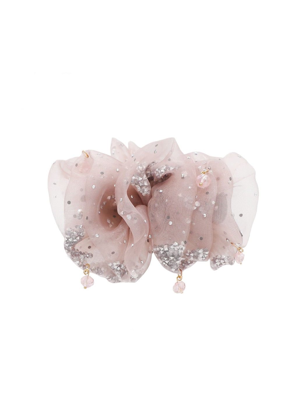 Beau - Sparkle Mesh Bow Detail Polyester Banana Clip