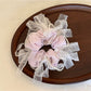 Gifty - Polyester Lace Bow Round Design Hair Tie
