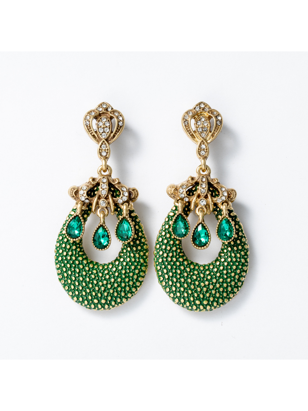 Earedge - Retro Oval Drop Statement Dangle Earrings