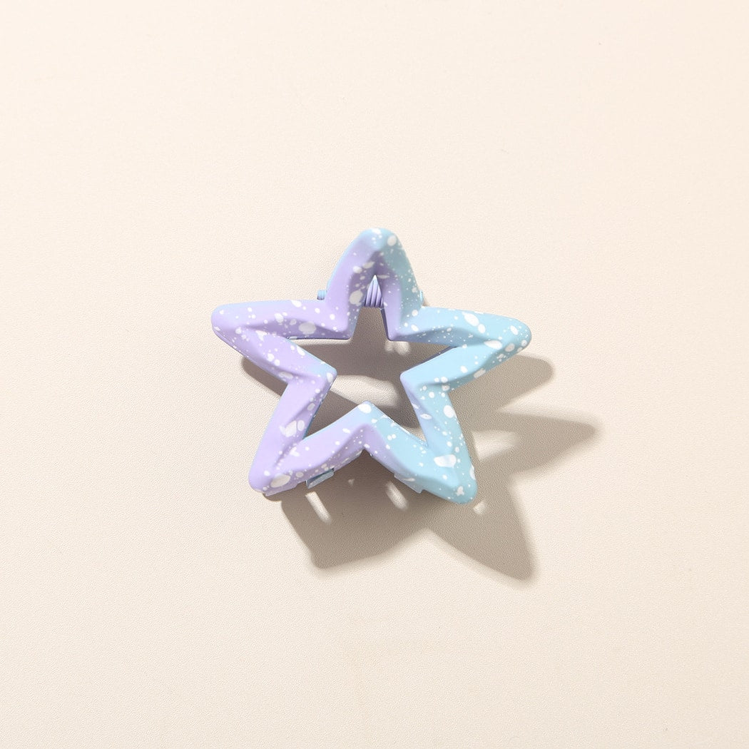 Beau - Glossy Gradient Star Shaped Hair Claw Clip