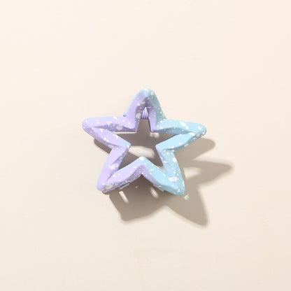 Beau - Glossy Gradient Star Shaped Hair Claw Clip