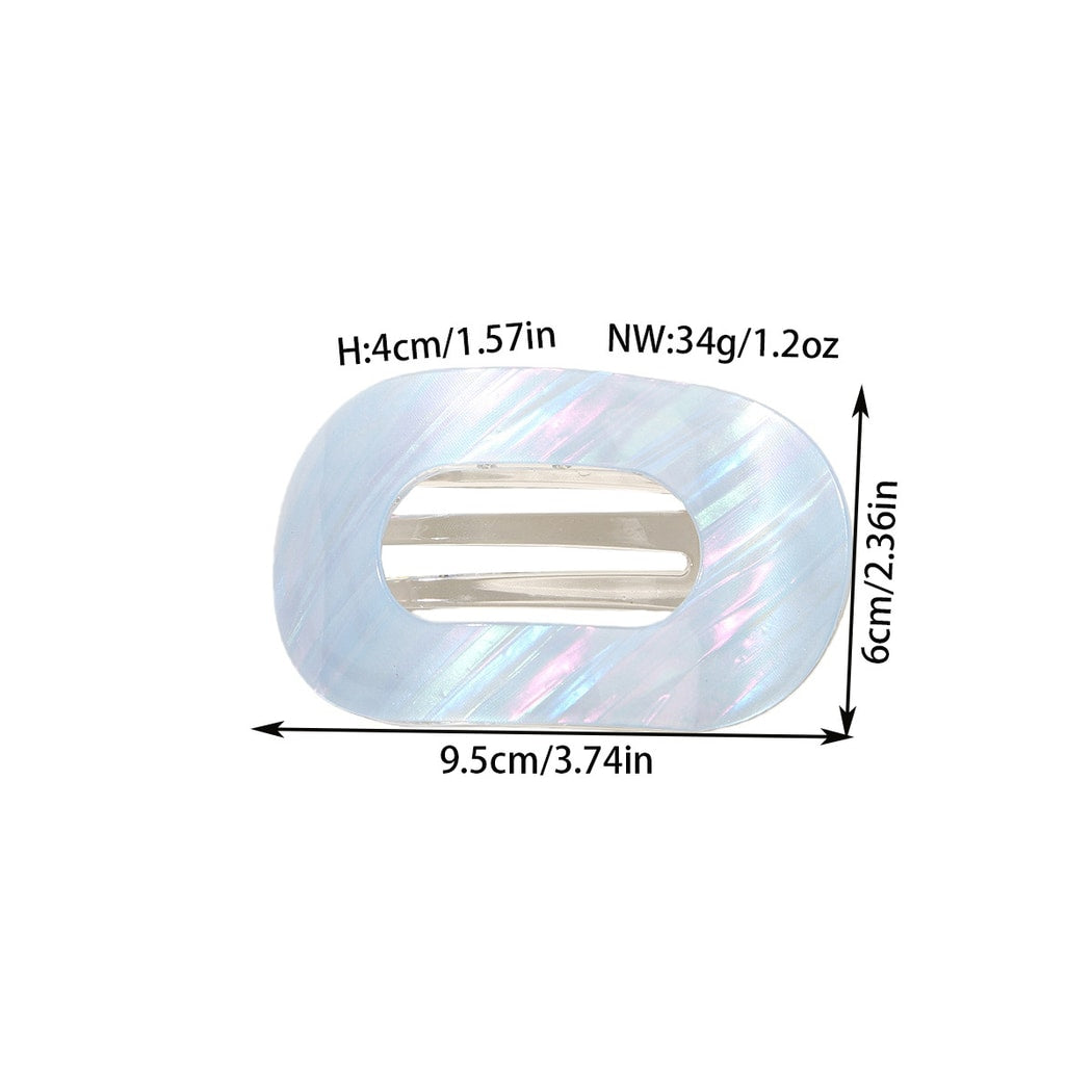 Beau - Oval Acetate Geometric Hair Clip