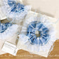 Gifty - Blue Plaid Lace Trim Bow Hair Tie
