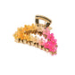 Beau - Half Round Openwork Flower Claw Clip
