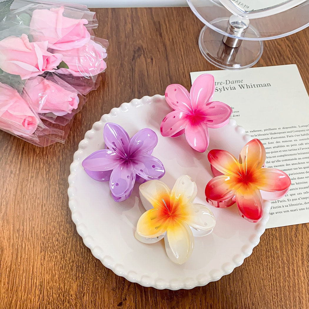 Beau - Bright Flower Shaped Glossy Claw Clip