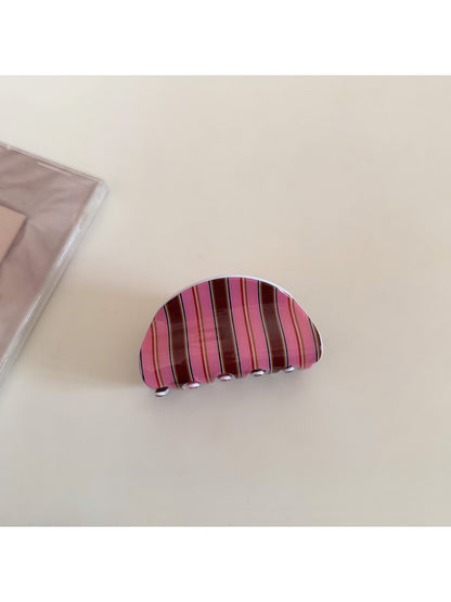 Beau - Coffee Striped Hair Clip