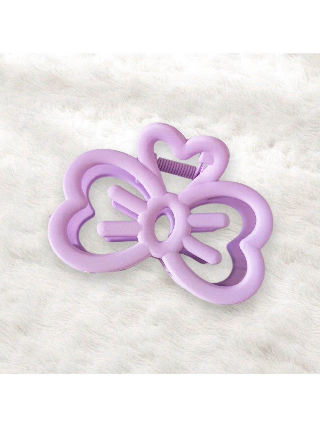 Beau - Openwork Bow Shape Plastic Alloy Claw Clip