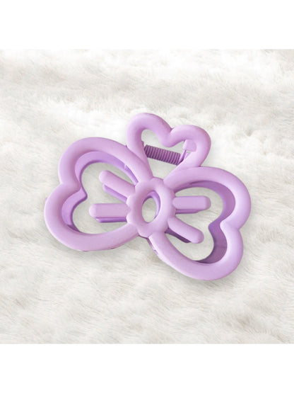 Beau - Openwork Bow Shape Plastic Alloy Claw Clip