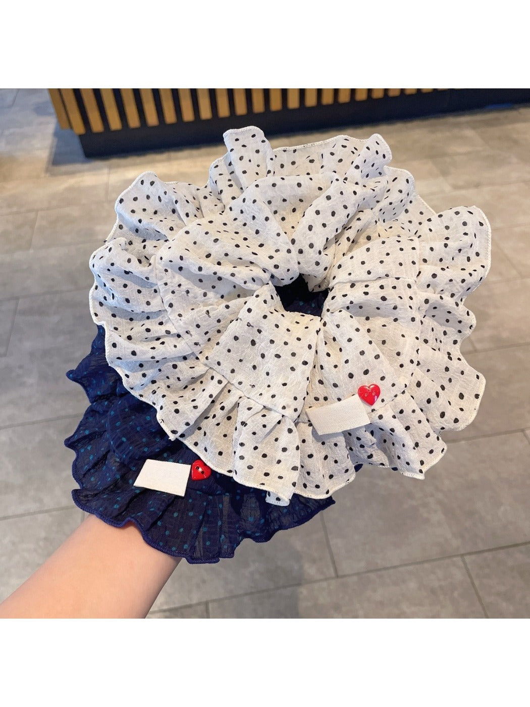 Gifty - Sweet Polka Dot Voluminous Scrunchie