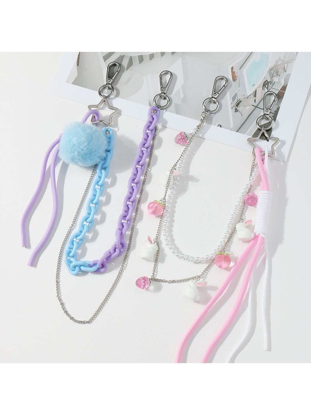 Keypus - Y2K Rabbit Charm Double Layer Keychain