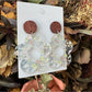 Earedge - Printed Daisy Patchwork Earrings