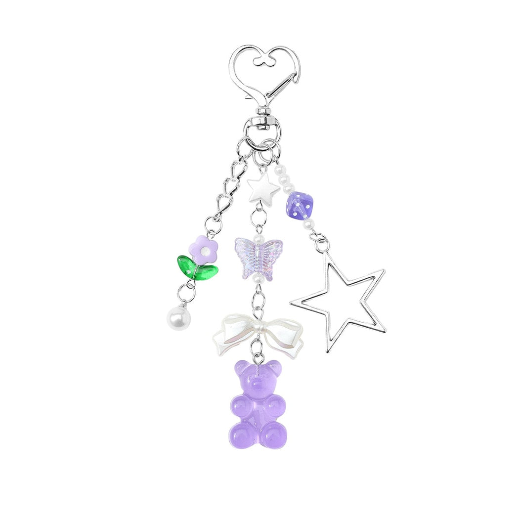Keypus - Cute Cartoon Bow and Bear Keychain