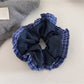 Gifty - Blue Plaid Scrunchie Hair Tie