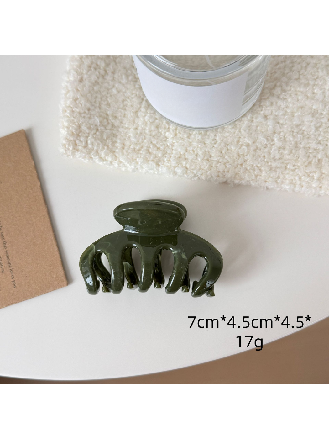 Beau - Marbled Gloss Finish Shape Hair Clip