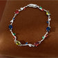 Lovra - Alloy Oval Flower Synthetic Zircon Bracelet