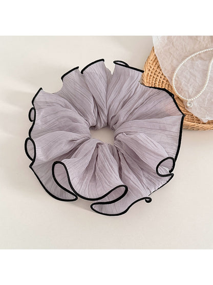 Gifty - Pleated Ruffle Edge Chiffon Scrunchie