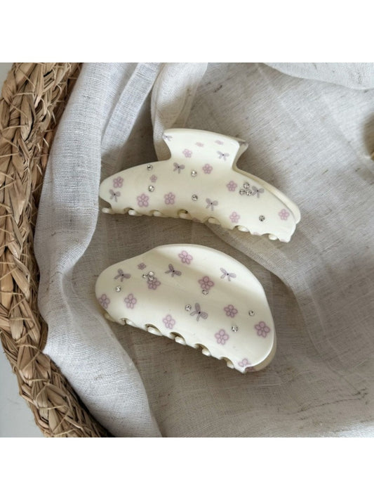 Beau - Cute Floral Patterned Hair Claw Clip