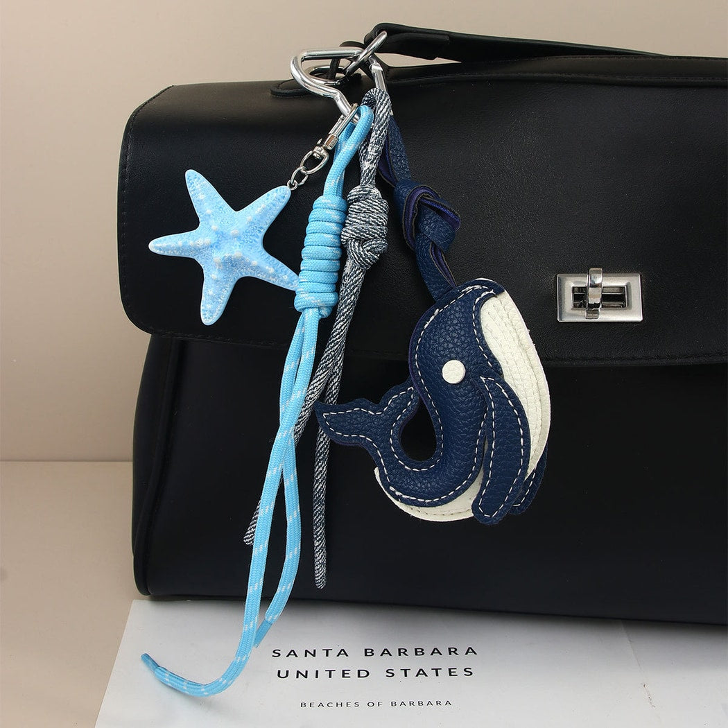 Keypus - Cartoon Whale PU Keychain Bag Charm Keychain