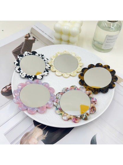 Mirroray - Acetic Acid Plate Sunflower Small Round Mirror