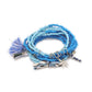 Top view of Lovra multi strand bracelet displaying bead arrangement and texture