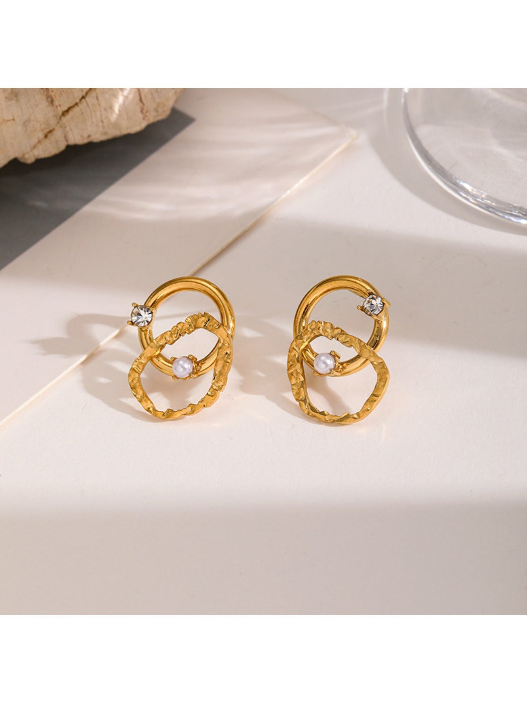 Earedge - Elegant Golden Nature Style Earrings