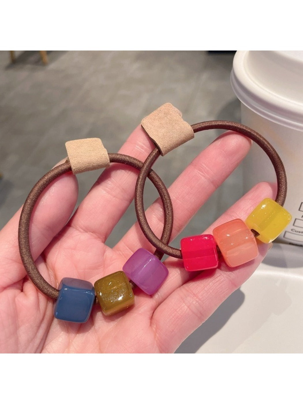 Gifty - Macaron Cube Hair Ties