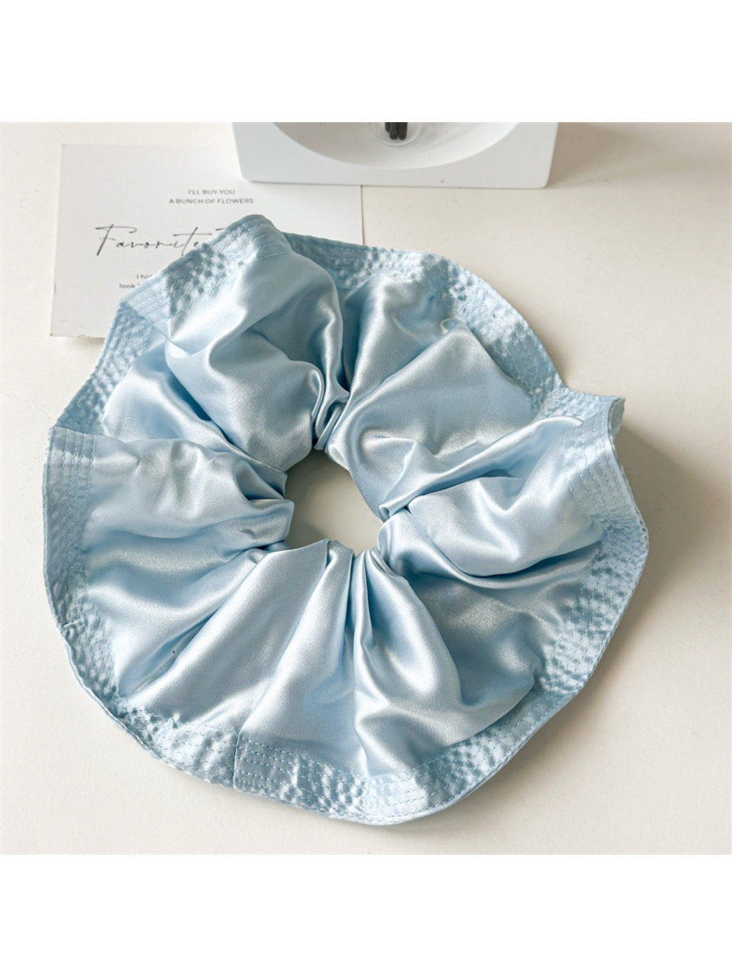Gifty - Voluminous Satin Ruffled Scrunchies