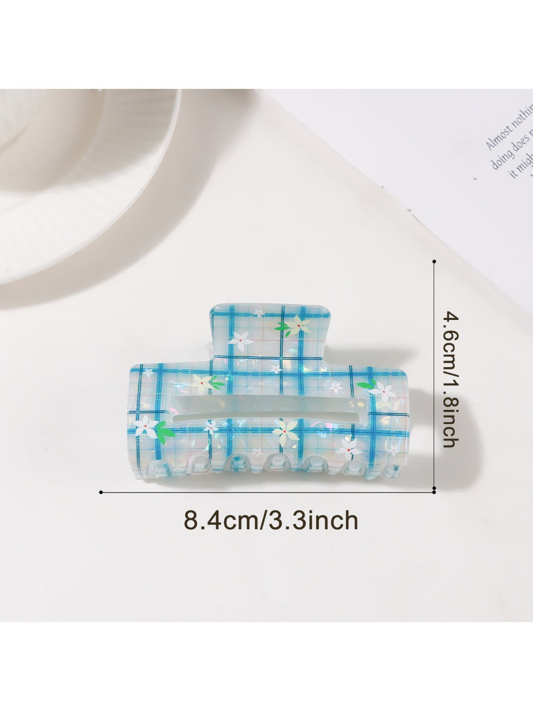Beau - Elegant Plaid Square Hair Claw Clip